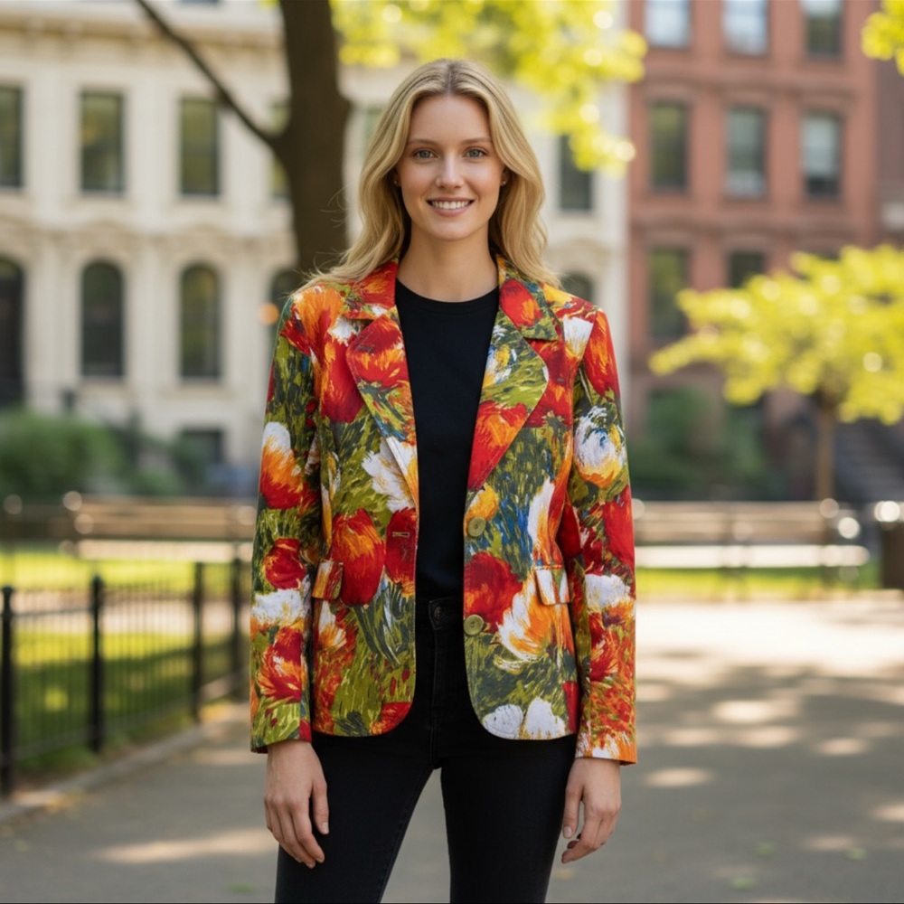 CHICO’S Floral Blazer/Jacket